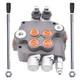 2 Spool 21GPM Hydraulic Directional Control Valve 3600PSI Double Acting Joystick