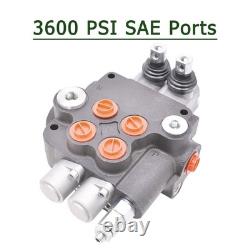 2 Spool 21GPM Hydraulic Directional Control Valve 3600PSI Double Acting Joystick