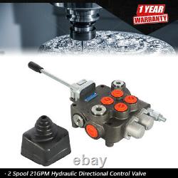 2 Spool 21GPM Hydraulic Directional Control Valve For Tractor Loader withJoystick