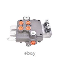 2 Spool 21 GPM 3600 PSI Hydraulic Control Valve Double Acting SAE Ports USA
