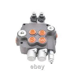 2 Spool 21 GPM Hydraulic Control Valve Double Acting 3600 PSI SAE Ports