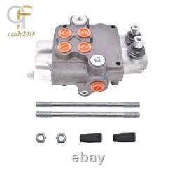 2 Spool 21 GPM Hydraulic Control Valve Double Acting SAE Ports 3600 PSI