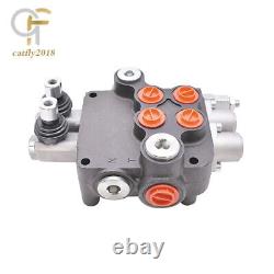 2 Spool 21 GPM Hydraulic Control Valve Double Acting SAE Ports 3600 PSI