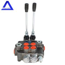 2 Spool 21 GPM SAE Ports Hydraulic Directional Control Valve New