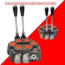 2 Spool 25GPM Hydraulic Control Valve Double Acting Tractor Loader with Joystick