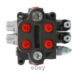 2 Spool 25GPM Hydraulic Directional Control Valve Tractor BSPP + Conversion Plug