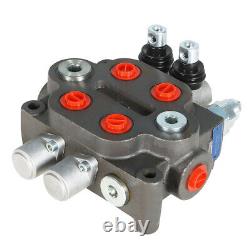 2 Spool 25GPM Hydraulic Directional Control Valve Tractor BSPP + Conversion Plug