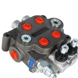 2 Spool 25GPM Hydraulic Directional Control Valve Tractor BSPP + Conversion Plug