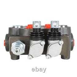 2 Spool 25GPM Hydraulic Directional Control Valve Tractor Loader BSPP Ports