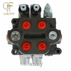 2 Spool 25GPM Hydraulic Directional Control Valve Tractor Loader BSPP WithJoystick