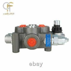 2 Spool 25GPM Hydraulic Directional Control Valve Tractor Loader BSPP WithJoystick