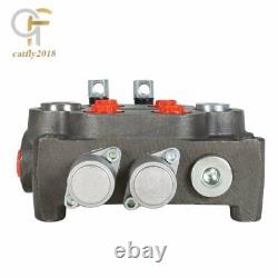 2 Spool 25GPM Hydraulic Directional Control Valve Tractor Loader BSPP WithJoystick