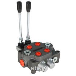 2 Spool 25GPM Hydraulic Directional Control Valve Tractor Loader WithJoystick BSPP