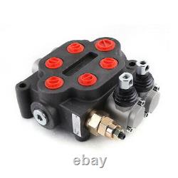 2 Spool 25 GPM Hydraulic Control Valve Tractors loaders Double Acting ZT-L20