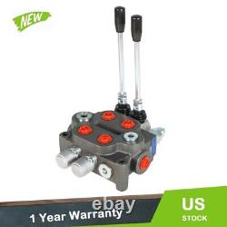 2 Spool 25 GPM, Hydraulic Directional Control Valve 3000 PSI, BSPP Interface