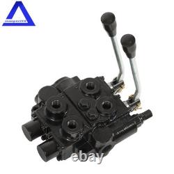 2 Spool 25 GPM RD522CCAA5A4B1 Double Acting Hydraulic Valve In/Out 3/4 NPT