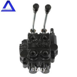2 Spool 25 GPM RD522CCAA5A4B1 Double Acting Hydraulic Valve In/Out 3/4 NPT