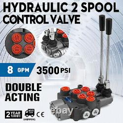 2 Spool 8 GPM MB21BB5C1 Hydraulic Control Valve Motors Tractors loaders 9-7862
