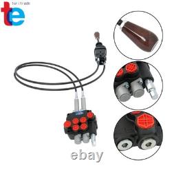 2-Spool Electric Control Valve 21 GPM Hydraulic System Quick-Connect Cables