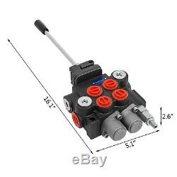 2 Spool Hydraulic Control Valve 11GPM Double Acting Tractors loaders 150psi 2P40