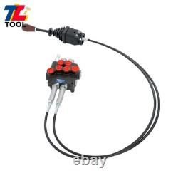 2 Spool Hydraulic Control Valve 21GPM Compact Design Low Noise Operation
