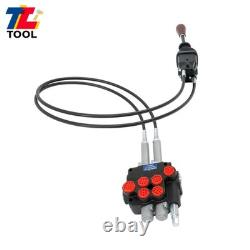 2 Spool Hydraulic Control Valve 21GPM Compact Design Low Noise Operation