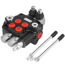2 Spool Hydraulic Control Valve 21 GPM Double Acting Motors Tractors loaders