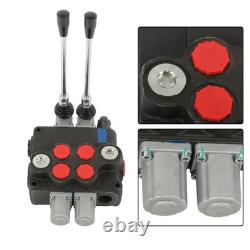 2 Spool Hydraulic Control Valve 32GPM 3600 PSI Open Center