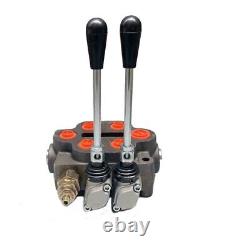 2 Spool Hydraulic Control Valve 3/4 Outlet Loader Wood Splitter 25GPM 3000PSI