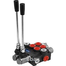 2 Spool Hydraulic Control Valve Double Acting, 11 GPM, 3600 PSI Cast Iron