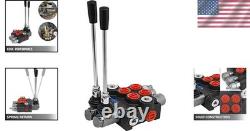 2 Spool Hydraulic Control Valve Double Acting, 11 GPM, 3600 PSI Cast Iron