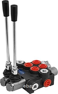 2 Spool Hydraulic Control Valve Double Acting, 11 GPM, 3600 PSI Cast Iron