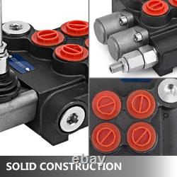 2 Spool Hydraulic Control Valve Double Acting, 11 GPM, 3600 PSI Cast Iron