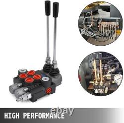 2 Spool Hydraulic Control Valve Double Acting, 11 GPM, 3600 PSI Cast Iron