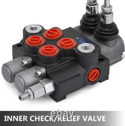 2 Spool Hydraulic Control Valve Double Acting, 11 GPM, 3600 PSI Cast Iron