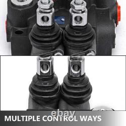 2 Spool Hydraulic Control Valve Double Acting, 11 GPM, 3600 PSI Cast Iron