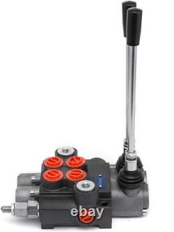 2 Spool Hydraulic Control Valve Double Acting, 11 GPM, 3600 PSI Cast Iron