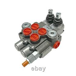 2 Spool Hydraulic Control Valve Double Acting 11 GPM 3600 PSI SAE Ports NEW