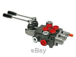 2 Spool Hydraulic Control Valve Double Acting 13 GPM 3600 PSI SAE Ports NEW