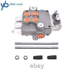 2 Spool Hydraulic Control Valve Double Acting 21 GPM 3600 PSI SAE Ports