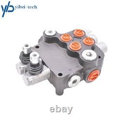 2 Spool Hydraulic Control Valve Double Acting 21 GPM 3600 PSI SAE Ports