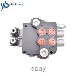 2 Spool Hydraulic Control Valve Double Acting 21 GPM 3600 PSI SAE Ports