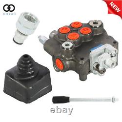 2 Spool Hydraulic Directional Control Valve 21GPM withJoystick withconversion plug