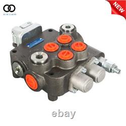 2 Spool Hydraulic Directional Control Valve 21GPM withJoystick withconversion plug