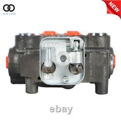 2 Spool Hydraulic Directional Control Valve 21GPM withJoystick withconversion plug