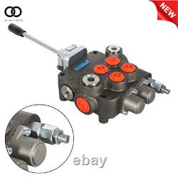 2 Spool Hydraulic Directional Control Valve 21GPM withJoystick withconversion plug