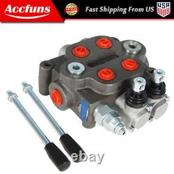 2 Spool Hydraulic Directional Control Valve 25 GPM, 3000 PSI, BSPP Interface