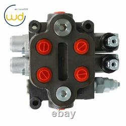 2 Spool Hydraulic Directional Control Valve 25 GPM, 3000 PSI, BSPP Interface