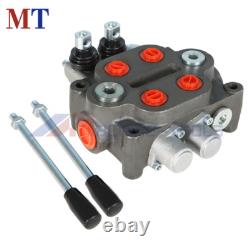 2 Spool Hydraulic Directional Control Valve 25 GPM 3000 PSI BSPP Interface