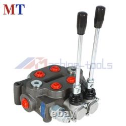 2 Spool Hydraulic Directional Control Valve 25 GPM 3000 PSI BSPP Interface